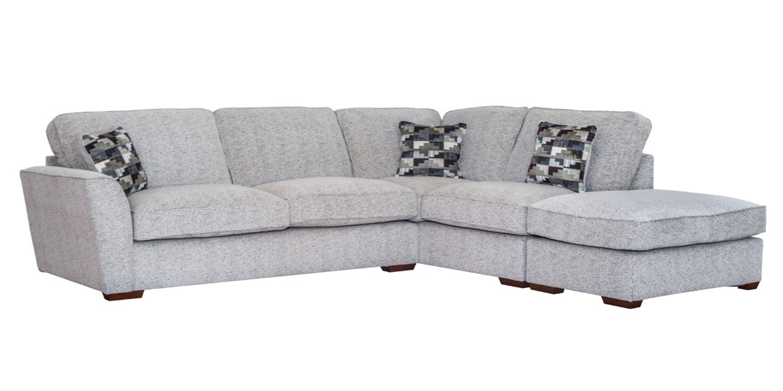 Otomana o puff rectangular tapizado en cuero sintético marrón